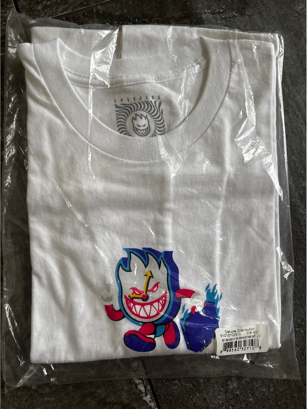 Spitfire x SCI-FI FANTASY Burning Time White Tee Size Large